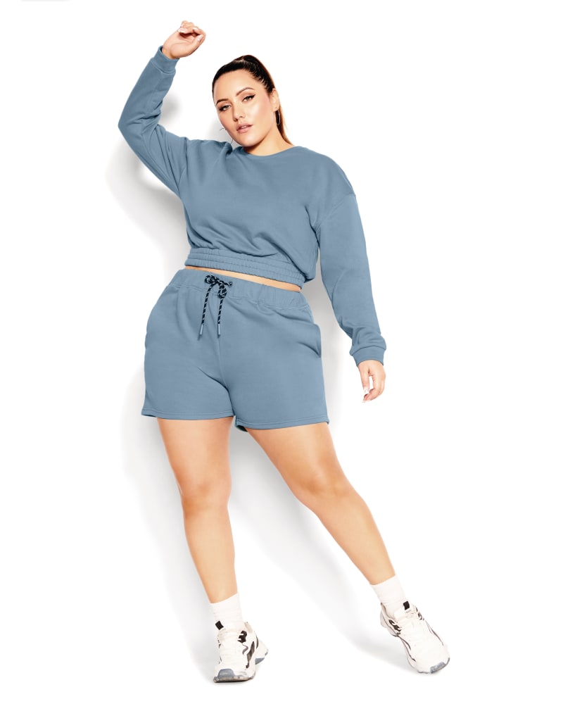 Plus size model wearing Lounger Sweatshirt by CCX | Dia&Co | dia_product_style_image_id:171570